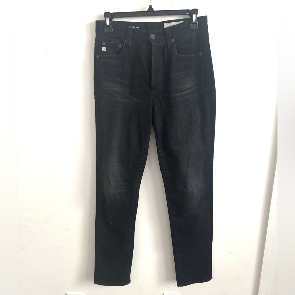 AG Adriano Goldschmied Alexxis slim high rise vintage slim jeans black size 26